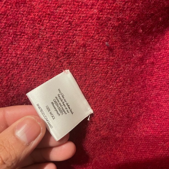 Eileen Fisher Womens Red Button-Up Wool Jacket Sz XS High Neck Pockets Office - Picture 4 of 4